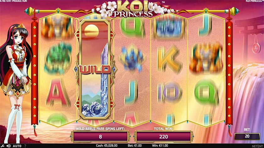 En staplad wild symbol som täcker hela hjulet